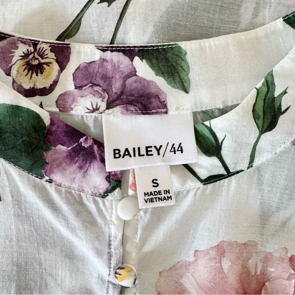 Bailey 44 White Sheer Floral Button-Up Blouse, Size S - Picture 13 of 16